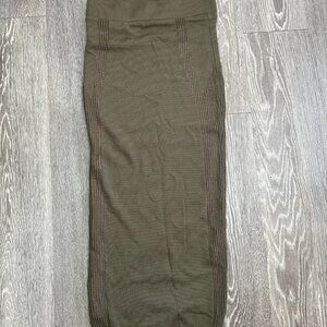 Olive green pencil skirt